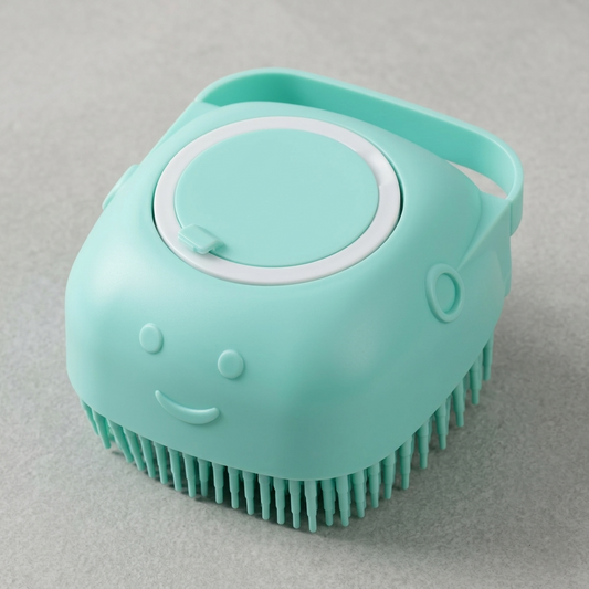 2-in-1 Silicone Massage Bath Scrubber & Soap Dispenser.