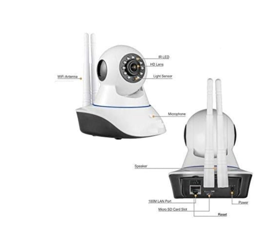 Double Antenna WiFi Security Camera | HD Night Vision | Remote Monitoring CCTV Camera