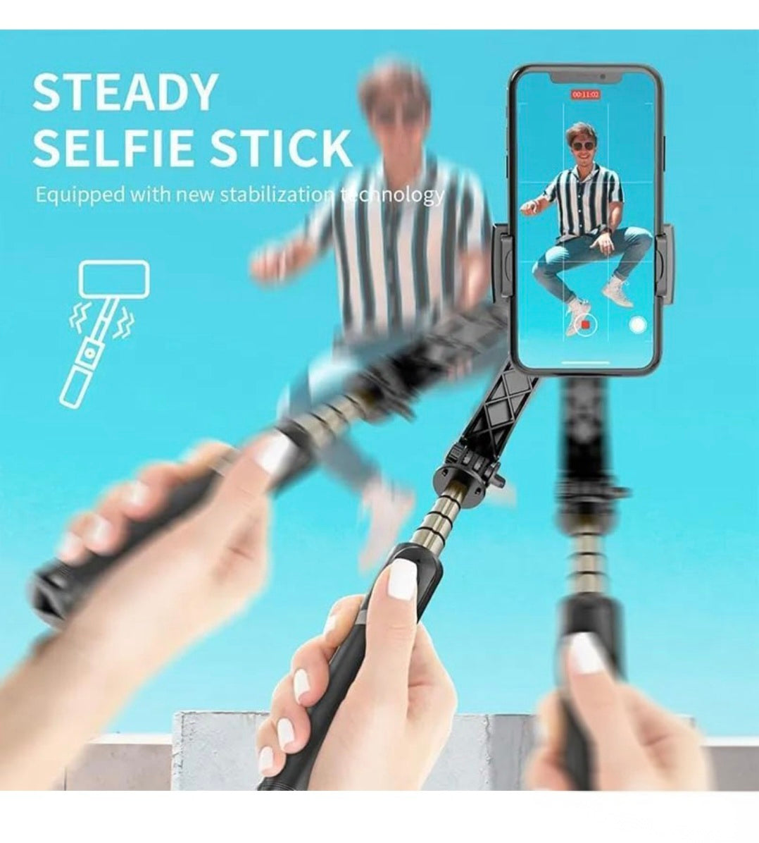 3-Axis Mobile Gimbal Stabilizer | Smooth Video Recording for Smartphones | Vlogging & Reels