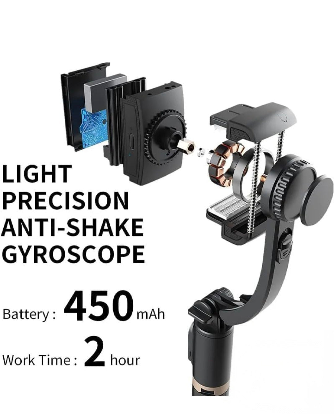 3-Axis Mobile Gimbal Stabilizer | Smooth Video Recording for Smartphones | Vlogging & Reels